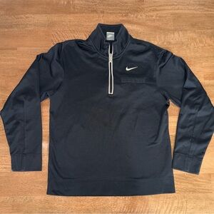Nike Dri-Fit Half Zip Pullover Small Black Athletic Training Running Top